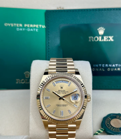 Rolex DAY-DATE 228238-005 CHAMPAGNE DIAMOND UNWORN