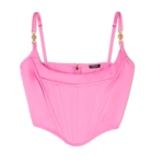 Versace Cropped Ladies Pink Bralet Corset Top