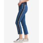 DKNY Mixed-Denim Cropped Jeans Indigo 28