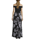 Xscape Womens Off-The-Shoulder Floral Formal Dress Black 12