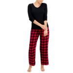 Charter Club V-Neck T-Shirt & Flannel Pants Pajama Set (as1, alpha, s, regular,