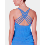 Island Escape Strappy Add A Size Tankini Top Blue Color Blue Size 8