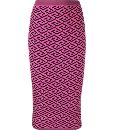 Versace La Greca pattern knitted skirt Ladies Size 40 Retail- 1025$