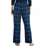 Charter Club Women's Yarn Dyed Flannel Plaid Pajama Pants Rare Emerald Plaid XXL