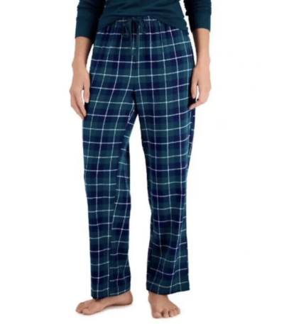 Charter Club Women's Yarn Dyed Flannel Plaid Pajama Pants Rare Emerald Plaid XXL