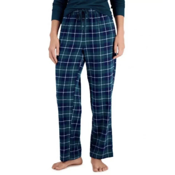 Charter Club Women's Yarn Dyed Flannel Plaid Pajama Pants Rare Emerald Plaid XXL