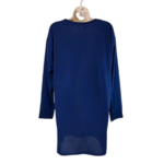 Jenni Women's Soft Knit Chest-Pocket Round Neck Sleepshirt Blue