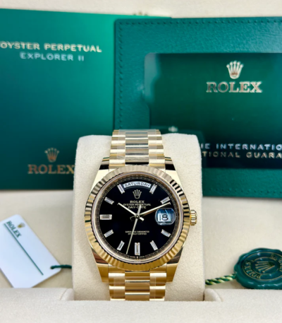 Rolex DAY-DATE 228238-004 BLACK DIAMOND UNWORN