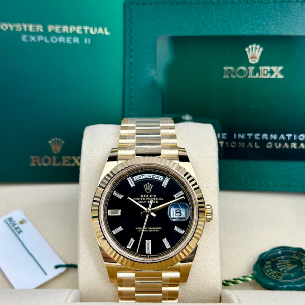 Rolex DAY-DATE 228238-004 BLACK DIAMOND UNWORN