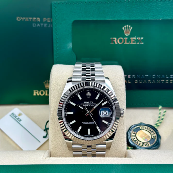 Rolex DATEJUST 41mm 126334 BLACK INDEX JUBILEE UNWORN