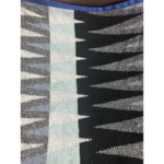 Bloomingdales Blue Zig Zag Beach Towel 40"L X 70"W 100% Cotton