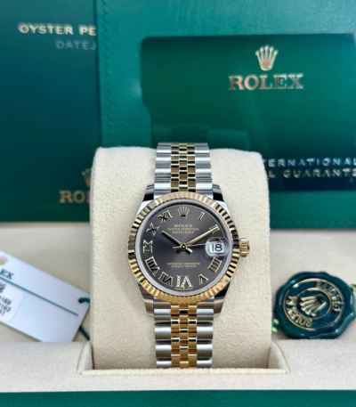 Rolex DATEJUST 31mm 278273 DARK GREY DIAMONDS JUBILEE UNWORN