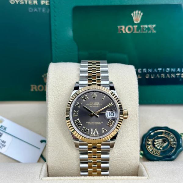 Rolex DATEJUST 31mm 278273 DARK GREY DIAMONDS JUBILEE UNWORN