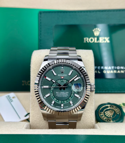 Rolex SKY-DWELLER 336934 GREEN OYSTER UNWORN