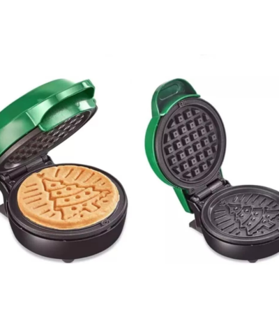 Bella Mini Waffle Maker, Gingerbread Green