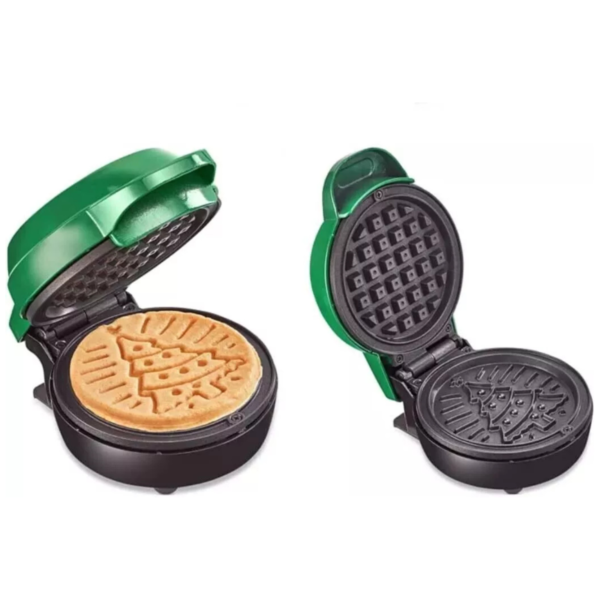 Bella Mini Waffle Maker, Gingerbread Green