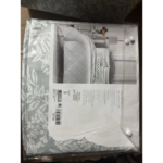 Sky Woodblock Flora KING Duvet Cover & Shams Set Gray $315