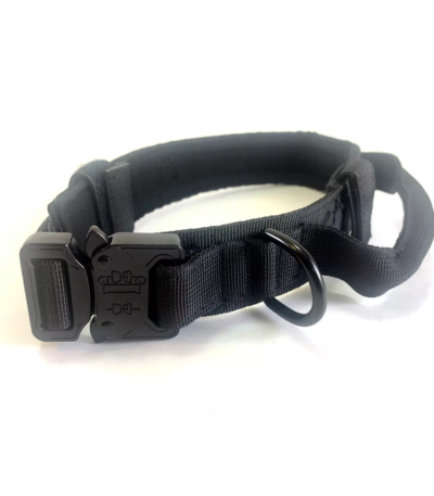 Adjustable Nylon Dog Collar RUGID With Metal Buckle Size M