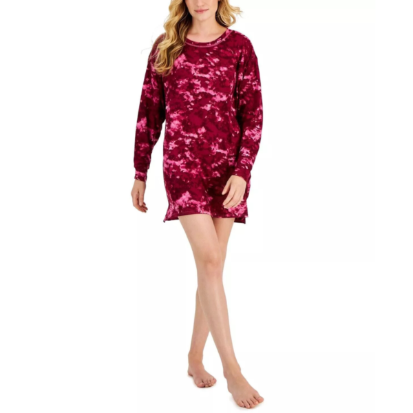 Jenni Intimates Pink Camo Pajama Sleep Shirt Long Sleeve