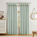 Ecologee 100% Blackout 38X84 One Panel Sage Curtain With Attached Valance