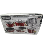 Granite Stone Hammered Titanium Non-Stick Diamond Infused 10 Piece Cookware Set