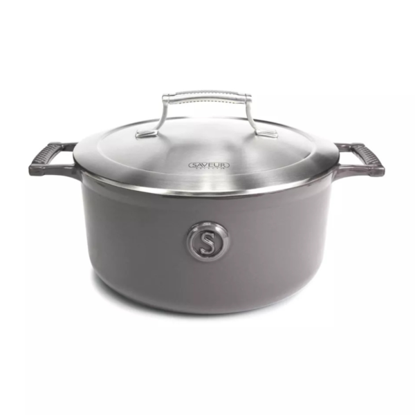 SAVEUR SELECTS Enameled Cast Iron Casserole, 5-Quart Dutch Oven with