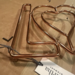 Martha Stewart Trivet Style Copper Plated Steel Love