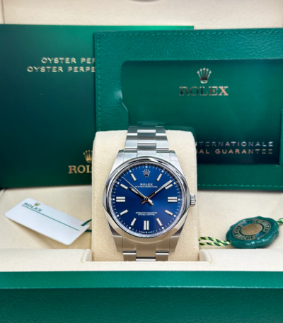 Rolex 41mm OYSTER PERPETUAL 124300 BLUE DIAL