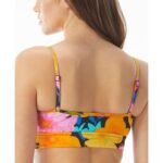 Sundazed Womens Gianna Floral Print Beachwear Bikini Swim top Black S