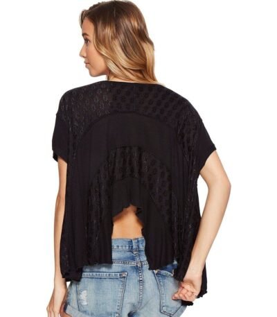 Free People Women's Anything and Everything Top Black Small