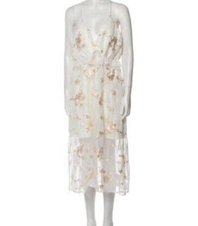 Elliatt Floral Midi Neutral Color Dress M