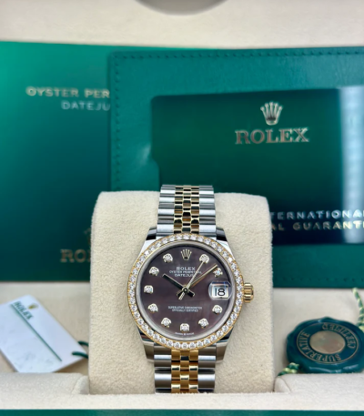 Rolex DATEJUST 31mm 278383RBR TAHITIAN MOP DIAMONDS BEZEL JUBILEE UNWORN