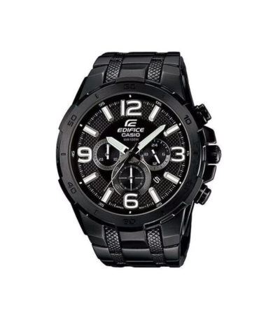 Casio Edifice Standard Chronograph Black Stainless Steel Men's 49.5MM Watch