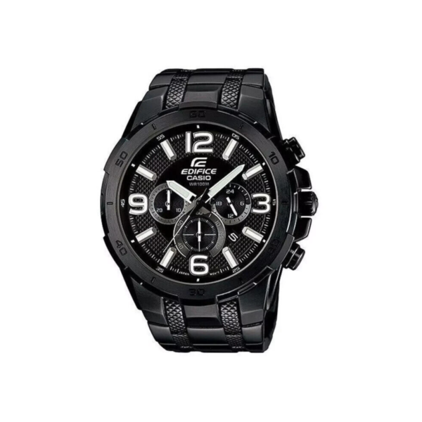 Casio Edifice Standard Chronograph Black Stainless Steel Men's 49.5MM Watch