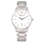 Emporio Armani 43mm Stainless Steel White Dial Quartz Men Watch AR2430