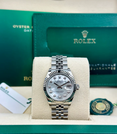 Rolex DATEJUST 28mm 279174 WHITE MOP DIAMONDS JUBILEE UNWORN