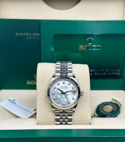 Rolex DATEJUST 31mm 278274 WHITE MOP DIAMONDS JUBILEE UNWORN