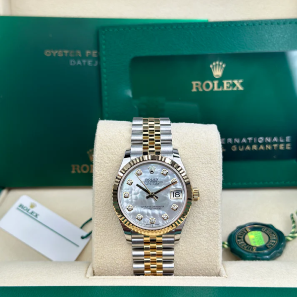 Rolex DATEJUST 31mm 278273 WHITE MOP DIAMONDS JUBILEE UNWORN