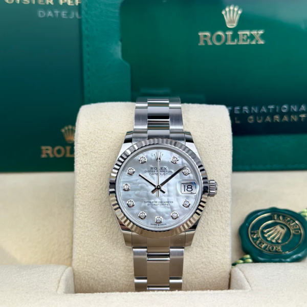 Rolex DATEJUST 31mm 278274 WHITE MOP DIAMONDS OYSTER UNWORN