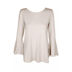 Alfani Womens Bell Sleeve Knit Sweater, Beige, Small