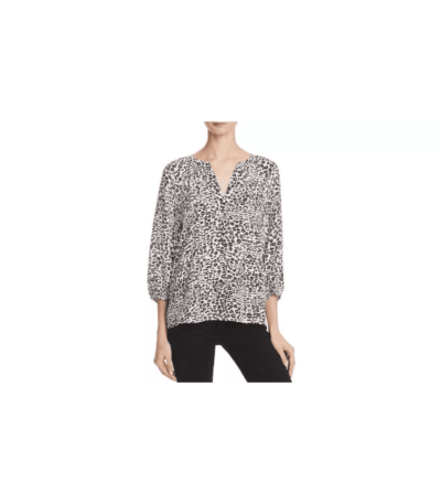 Joie Addie B Animal Print Silk Blouse