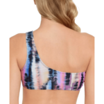 Bikini Swim Top Tie Dye Small SALT+COVE XS Purple one shoulder