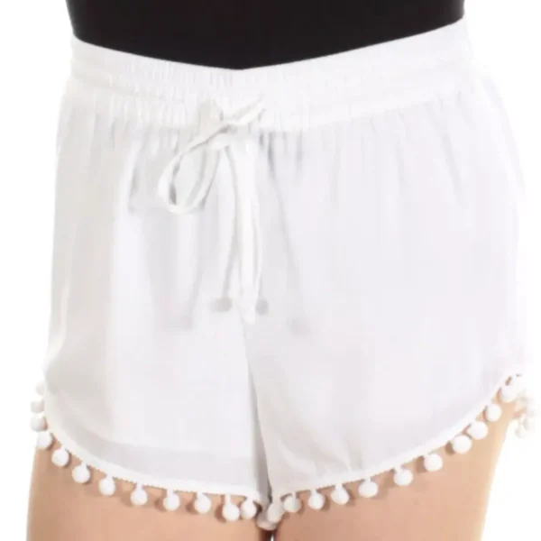 KENSIE Womens White Fringed Straight leg Short Size: XS