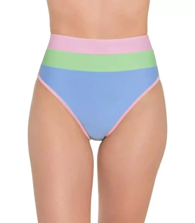 Salt + Cove Womens Colorblock Nylon Swim Bottom Separates Juniors Periwinkle M