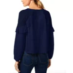 Maison Jules Junior's Lace-Shoulder Top Blue Notte S