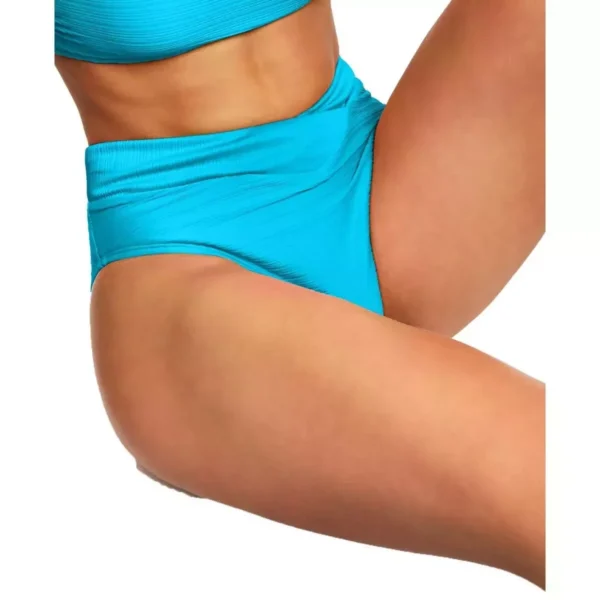 Salt + Cove Womens Mint Spark High Waist Swim Bottom Separates Juniors S Blue