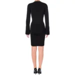 Lauren by Ralph Lauren Women's Bell-Sleeve V-Neck Dress (L, Black)