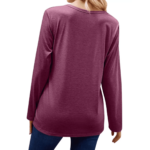 Alfani Women's Scoop Neckline Long-Sleeve Jersey Sleep Top Wild Ginger