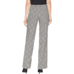 Nine West Women's Plaid Wide Leg Pants Cinnamon/Black Multi 8