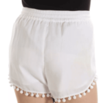 KENSIE Womens White Fringed Straight leg Short Size: XS